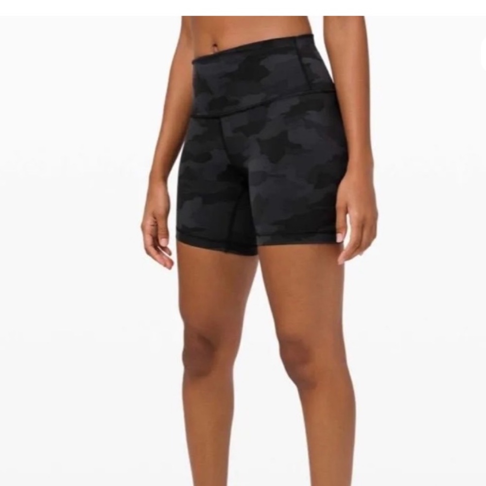 lululemon athletica Black Camo Women Shorts